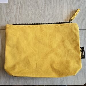 Yellow Canvas Cosmetic Pouch